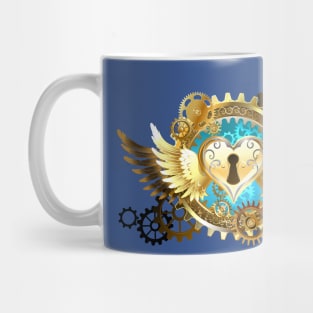 Closed Heart ( Steampunk Gold Heart ) Mug